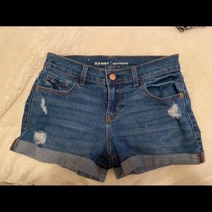 Cuffed Jean Shorts